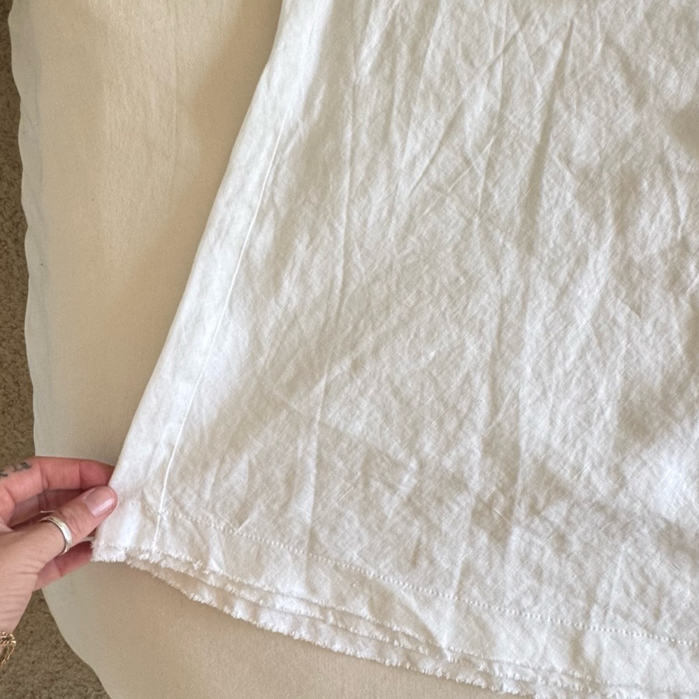 NWT Eileen Fisher White Skirt with Drawstring - Picture 5 of 8